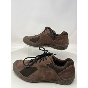 CAT Footwear Sneakers Mens 10 P723194 Brown Suede Mesh Low Top Shoes Excellent